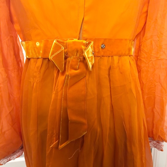 ❌Sold❌ Adorable Tangerine Prairie Vintage Dress - Picture 8 of 9